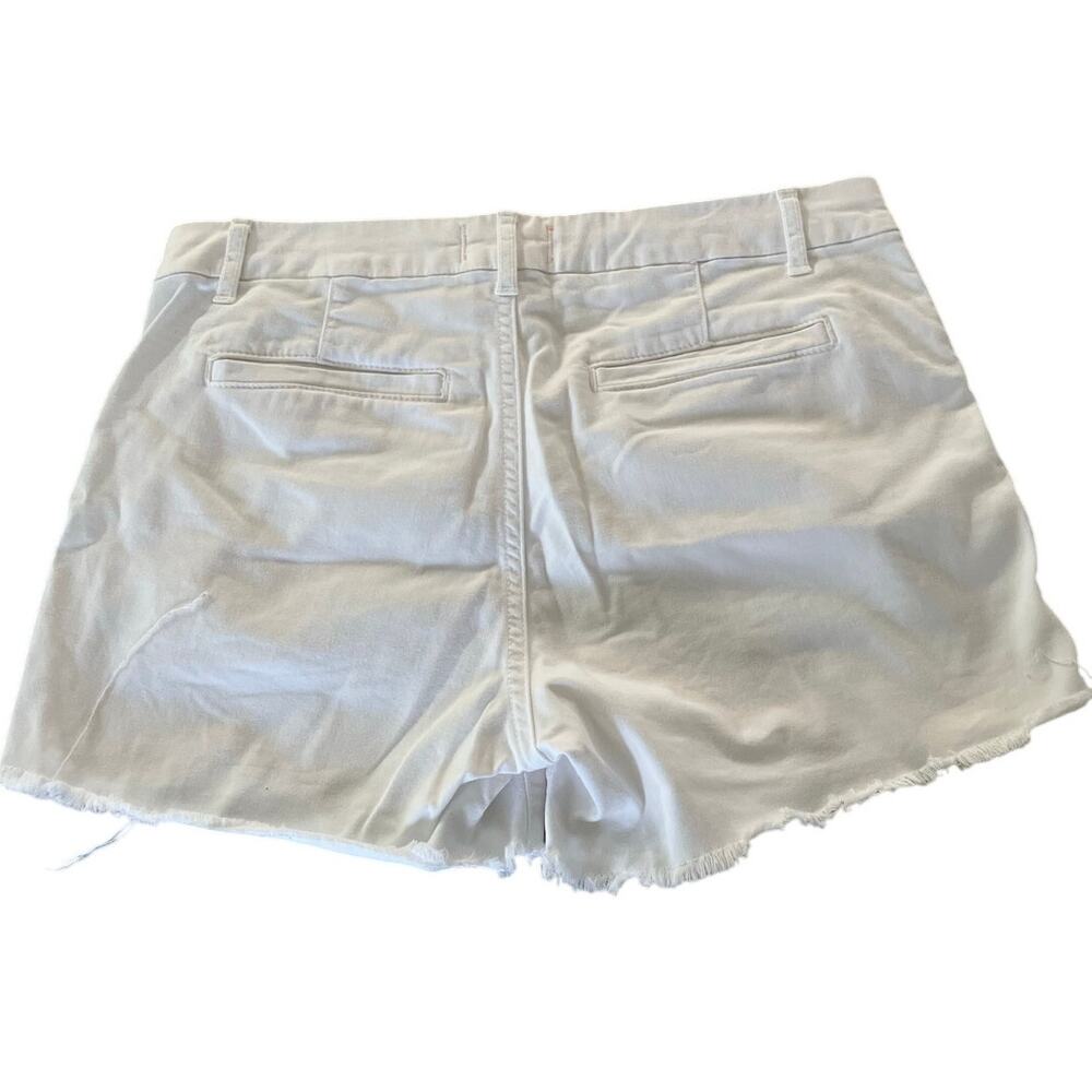 Sundry White Trouser Shorts Side Stripes Woman Size 28 Preppy Cut Offs Yacht - Picture 2 of 10